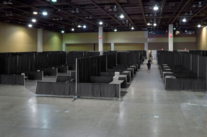 Phoenix Convention Center - Pipe and Drape Booth Setup