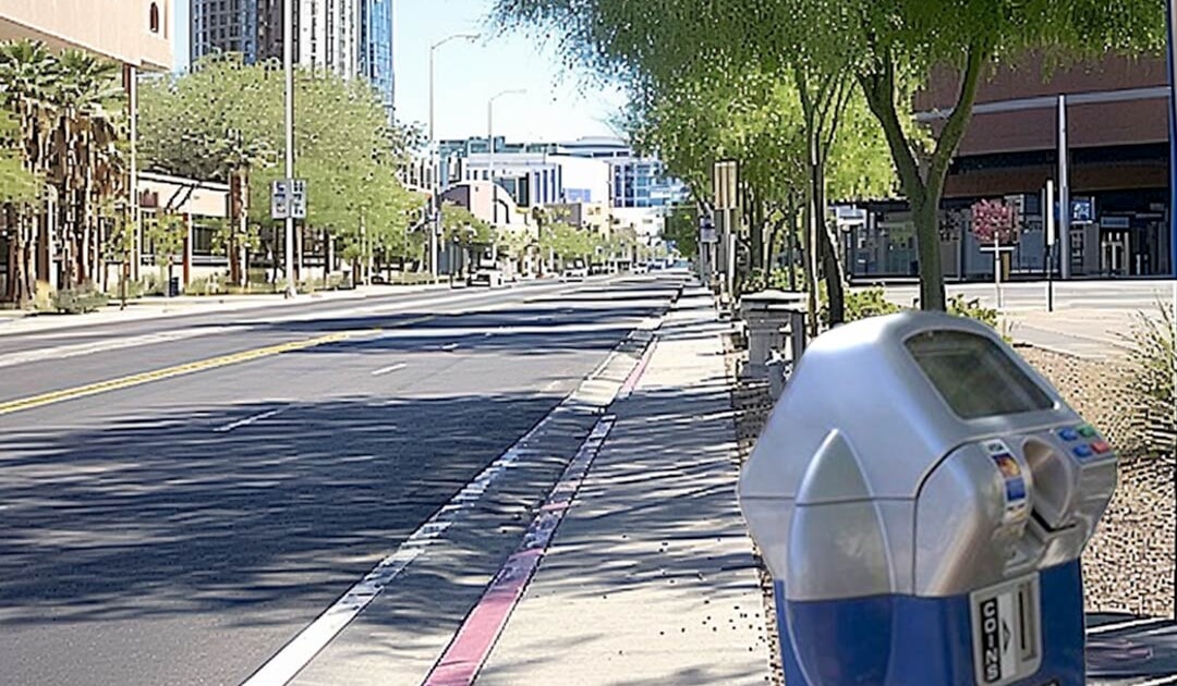 Phoenix Convention Center with Parking Meter - Computer-Assisted Image