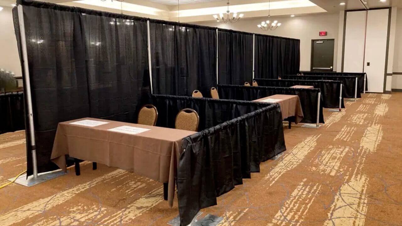 Trade show booth setup